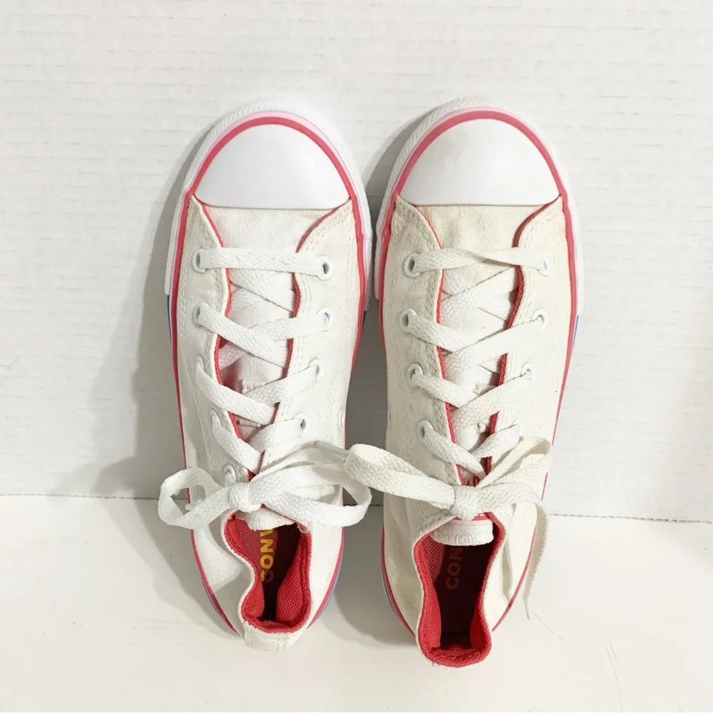 Converse Chuck Taylor All Star Canvas Sneakers Rainbow Stripes Size 3 Big Kids